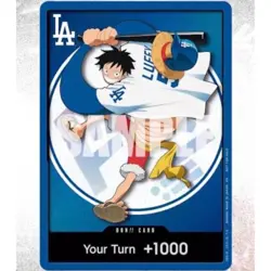 One Piece x Los Angeles Dodgers Luffy Promo DON!! Card Limited Edition 2026 - Image 1