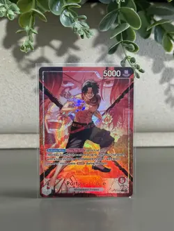 Portgas D Ace Alt Art Leader OP16-001 Time of Battle ENGLISH - Image 1