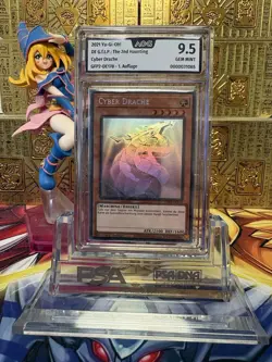 YuGiOh Cyber Drache Ghost Rare AOG 9,5 kein PSA GFP2-DE178 Mint 1. Auflage - Image 1