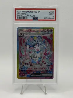 2024 POKEMON JPN SV8A-TERASTAL FEST EX SPECIAL ART RARE #212 SYLVEON EX PSA 9 - Image 1