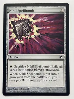 Nihil Spellbomb 187 Common Scars of Mirrodin Magic: The Gathering Lightly Played - Image 1