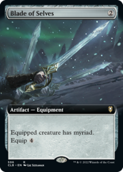 Blade of Selves - Foil - Extended Art Magic mtg Moderate Play, English CL2 Battl - Image 1
