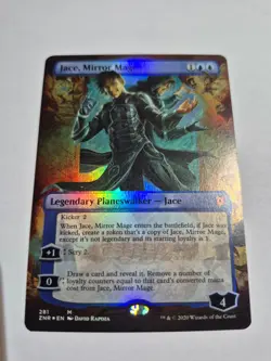 Magic the Gathering - Jace, Mirror Mage Borderless FOIL - Zendikar Rising - NM - Image 1