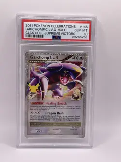 2021 Pokemon Celebrations Garchomp C LV.X Classic Collection 145/147 PSA 10 - Image 1