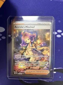Acerola's Mischief SIR: Mega Evolutions 183/132 NM In Hand Pokemon TCG - Image 1