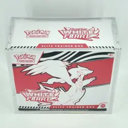 Magnetic Acrylic Case & Pokemon White Flare Elite Trainer Box ETB Sealed - Image 2