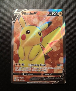 Pokemon Pikachu V (Full Art) 157/172 Brilliant Stars Card. NM Condition - Image 1