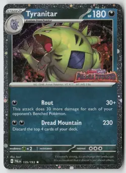 Tyranitar (Stamped) 135/193 - Miscellaneous Cards & Products Holo - PTCG - Image 1