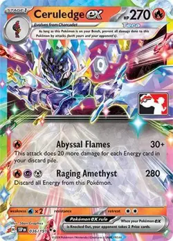 Ceruledge ex Double Rare Prize Pack Series Cards 036/191 NM - Image 1