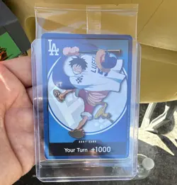 Bandai One Piece Card Game Don!! Monkey D. Luffy Promo Holo English - Image 1