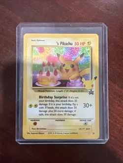 Pokemon Birthday Pikachu #24 Holo Card Celebrations Classic Collection - Image 1