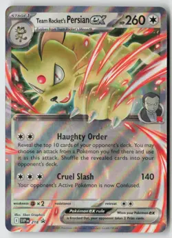 Team Rocket's Persian ex - 218 - SV: Scarlet & Violet Promo Cards Holo - PTCG - Image 1