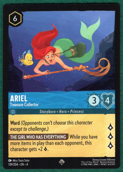 Ariel - Treasure Collector - Ursula's Return #139 - Disney Lorcana TCG Card - Image 1