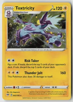 Toxtricity - (Cosmos Holo) 063/189 - Miscellaneous Cards & Products Holo - PTCG - Image 1
