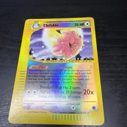 Pokemon TCG Clefable Expedition Reverse Holo 7/165 Rare Card LP - Image 1