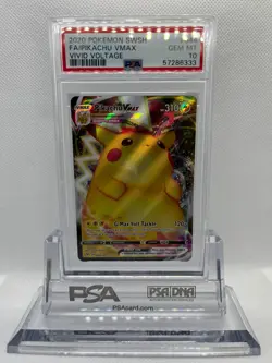 PIKACHU VMAX #044 VIVID VOLTAGE Pokemon 2020 PSA 10 GEM MINT - Image 1