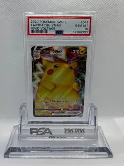PIKACHU VMAX #044 VIVID VOLTAGE Pokemon 2020 PSA 10 GEM MINT - Image 3