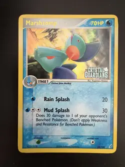 Pokemon Marshtomp 24/100 Crystal Guardians Rare Reverse Holo 2006 70 HP TCG - Image 2