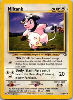 Miltank 41/111 Uncommon Neo Genesis Pokemon Moderately Played - Image 1