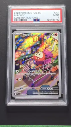 PSA 9 Fuecoco 201/193 Paldea Evolved Illustration Rare Pokemon 2023 - Image 1
