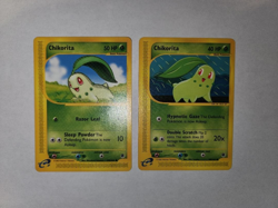 Pokemon Chikorita 100/165 / Chikorita 99/165 Expedition Regular - NM (2) - Image 1