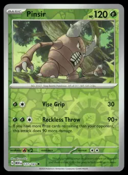 Pinsir 127/165 Uncommon 151 Pokemon Reverse Holo Near Mint - Image 1