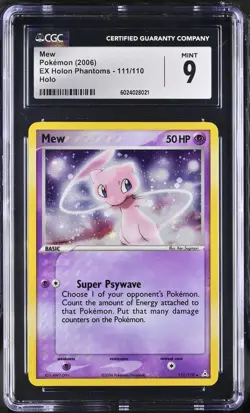 Mew 111/110 Holo - 2006 Pokemon EX Holon Phantoms Pokemon Card CGC 9 - Image 1