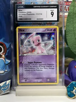 Mew 111/110 Holo - 2006 Pokemon EX Holon Phantoms Pokemon Card CGC 9 - Image 3