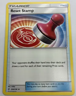 Pokemon TCG SM Unified Minds Reset Stamp 206/236 Non Holo NM/M - Image 1