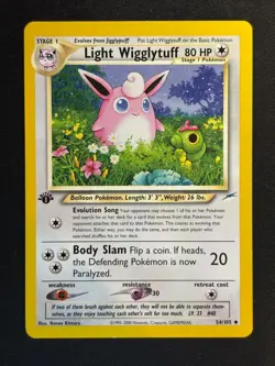 Light Wigglytuff 54/105 Uncommon Neo Destiny Pokemon Lightly Played 1st Edition - Image 1