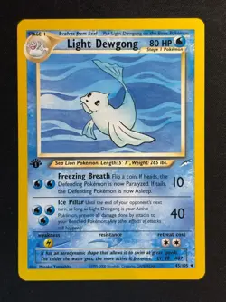 Light Dewgong 45/105 Uncommon Neo Destiny Pokemon Lightly Played - Image 1