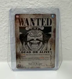 Bandai One Piece Card Game Gol.D.Roger OP09-118 WANTED Alt Art Secret Rare Holo - Image 1