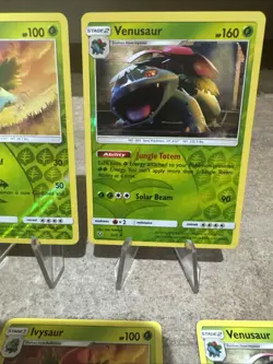 POKEMON - VENUSAUR + IVYSAUR + BULBASAUR - 5 CARD SET - SHINING LEGENDS NM - Image 3