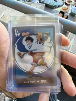1x ONE PIECE 2026 LA DODGERS MONKEY.D.LUFFY DON CARD PROMO - Image 1