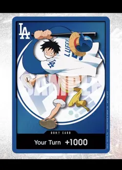2026 ONE PIECE LOS ANGELES DODGERS MONKEY D LUFFY DON CARD PROMO 7/2/26 PRESALE - Image 1