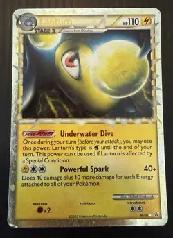 Pokemon TCG Lanturn Prime Holo Card Unleashed 86/95 HS Rare - Image 1