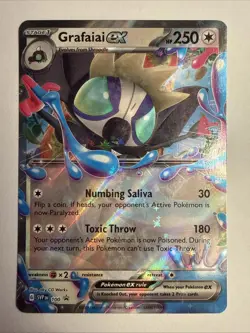 Grafaiai EX 100 Black Star Promo Card Pokemon 2024 Scarlet & Violet - Image 1
