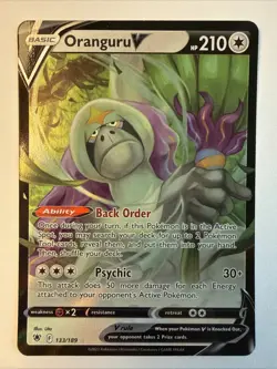 Oranguru V 133/189 Full Art 2022 Pokemon Astral Radiance Holo Rare Card NM - Image 1
