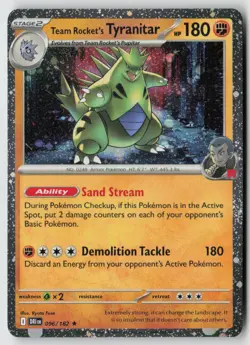 Team Rocket's Tyranitar - (Cosmos) 096/182 - Misc Cards & Products Holo - PTCG - Image 1