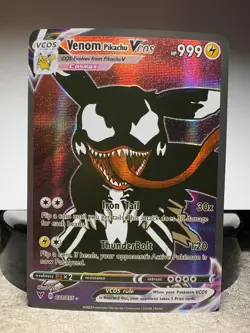 Venom Pikachu Pokemon Card VCOS Holo Cosplay (33/55)🔥 - Image 1
