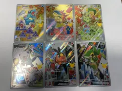 Pokemon Series 2 First Partner Illustration Set Of 6 Cards NM - Image 1