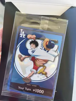2026 ONE PIECE LOS ANGELES DODGERS MONKEY D LUFFY DON CARD PROMO 7/2/26 - Image 2