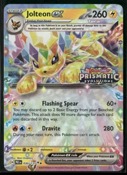 Jolteon ex (Prismatic Evolutions Stamp) 030/131 Holo Cards & Product Pokemon NM - Image 1