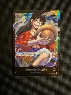 Monkey.D.Luffy - ST08-001 - Leader - Foil - NM- English - One Piece Card Game - Image 1