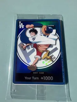 1x ONE PIECE 2026 LA DODGERS MONKEY.D.LUFFY DON CARD PROMO - Image 1