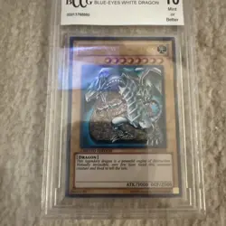 Yu-Gi-Oh! GRADED Blue-Eyes White Dragon LC01-EN004 Ultra Rare Beckett BCCG 10 - Image 2
