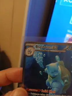 Pokemon TCG Blastoise EX 200/165 Scarlet Violet 151 SAR Holo Card - Image 3