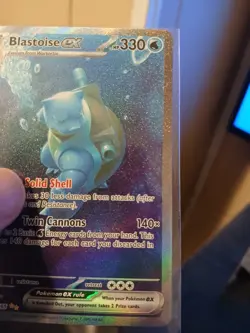 Pokemon TCG Blastoise EX 200/165 Scarlet Violet 151 SAR Holo Card - Image 5