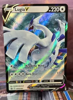 Pokemon TCG Lugia V SWSH301 Sword & Shield SWSH Black Star Promo Holo Card NM - Image 1