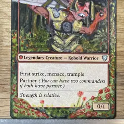 Rograkh, Son of Rohgahh Altered Hand-Painted MTG Card border extension - Image 3